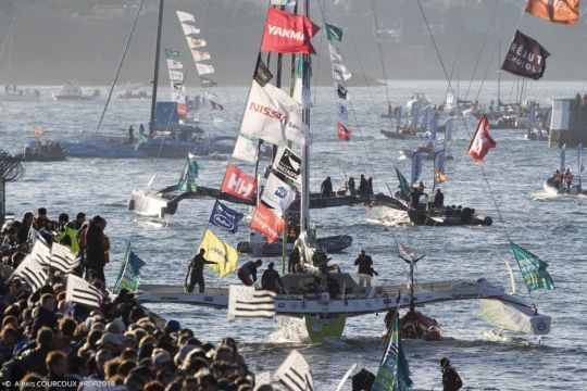 Passage des écluses de la Route du Rhum 2018 © Alexis Courcoux #RDR2018