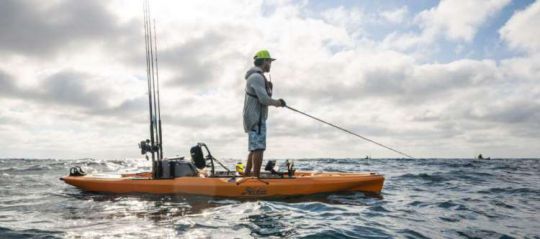 Kayak de pêche en mer