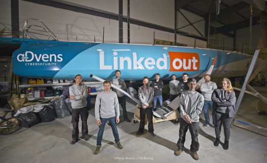 Sortie de chantier pour l'IMOCA LinkedOut  © Pierre Bourras / TR Racing