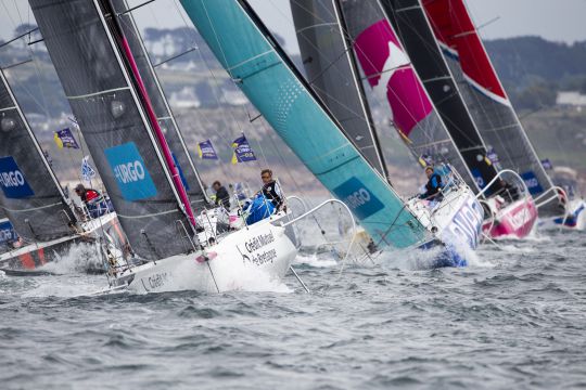 La flotte lors de l'édition 2019 de La Solitaire du Figaro © Alexis Courcoux