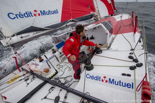 Ian Lipinski et son Class40 Crédit Mutuel