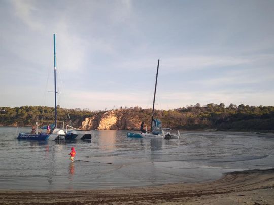 Mouillage au plus près de la plage 