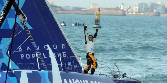 Arrivée victorieuse d'Armel sur le Vendée Globe 2016