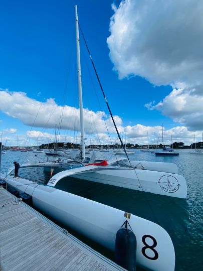 Découverte du trimaran au ponton