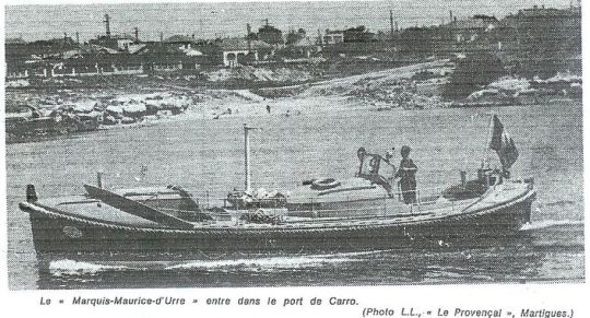 Le "Marquis Maurice d'Urre", en service à Carro de 1930 à 1978