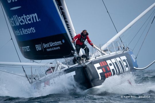 Romain Attanasio sur son IMOCA Fortinet - Best Western