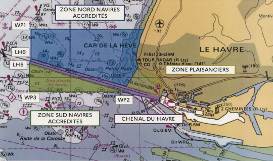 Zone réservée aux plaisanciers au Havre