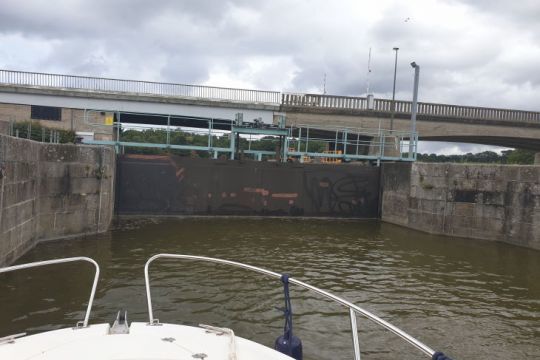 L'écluse du Chatelier, frontière entre la Rance Maritime et la Rance Fluviale (Photo : Olivier Tourchon)