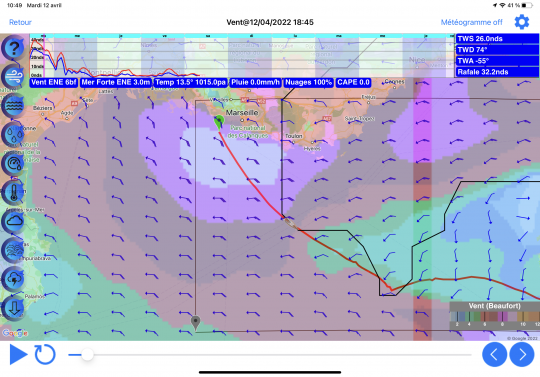 Routage Météo sur Avalon Offshore