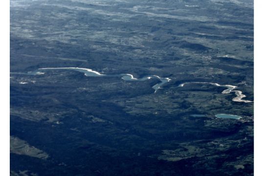 Le lac de Vouglans vu du ciel