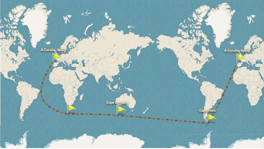 Le parcours de la Global Solo Challenge