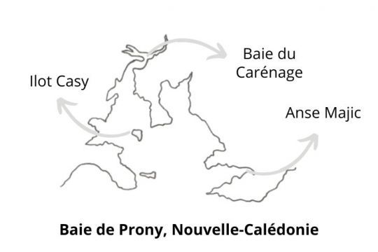 Carte de la baie de Prony Â©Julie Leveugle