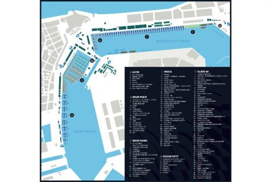 Plan de la Route du Rhum, cliquez sur l'image pour l'agrandir