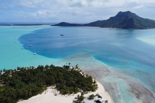 Le premier mouillage vu depuis le motu Pitiahe ©Julie Leveugle