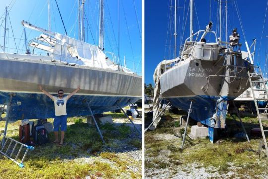 Le propriétaire retrouve son bateau ©Julie Leveugle