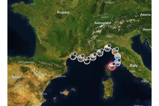 Visualisation du voyage sur PolarSteps