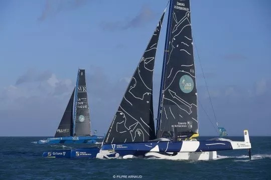 Départ des Ultim sur la Route du Rhum 2022 (©Arnaud Pilpré)