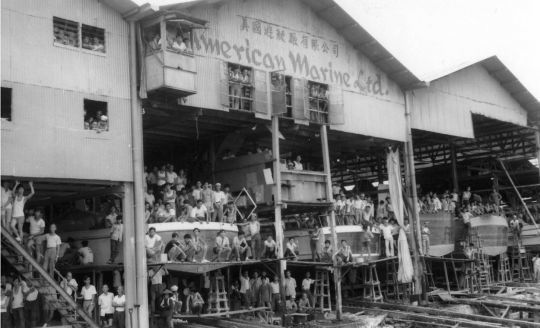 Le chantier dans les années 70