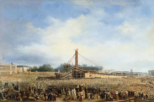 L'érection de l'obélisque à Paris