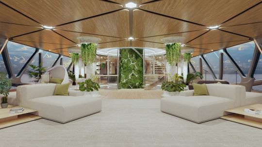 L'arbre de vie, zone centrale de l'intérieur du superyacht