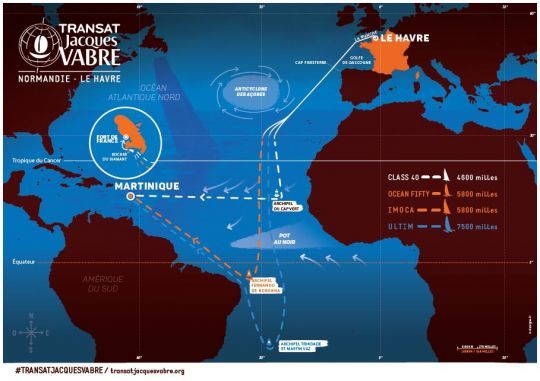 Le parcours de la Jacques Vabre