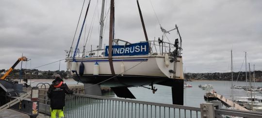 Sortie d'eau pour le bateau