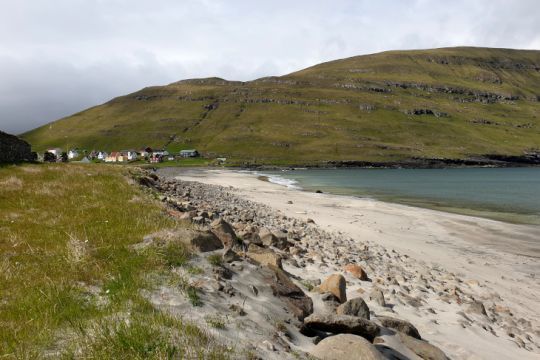 Le village d'Husavik, Féroé