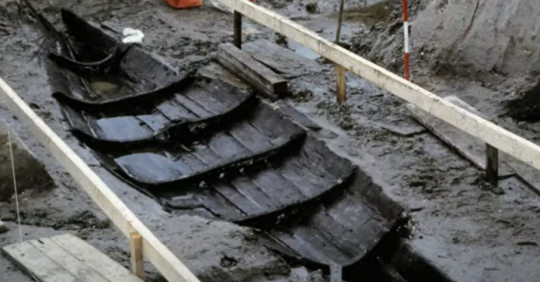 Restes découverts du bateau de Ginslinge © Vikingeskibsmuseet 