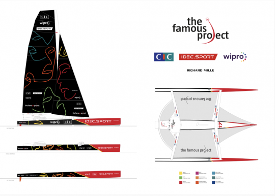 La nouvelle décoration du trimaran Idec Sport