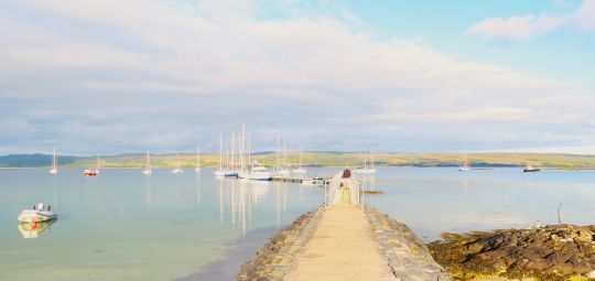 Unique ponton du port d'Ardminish, Gigha