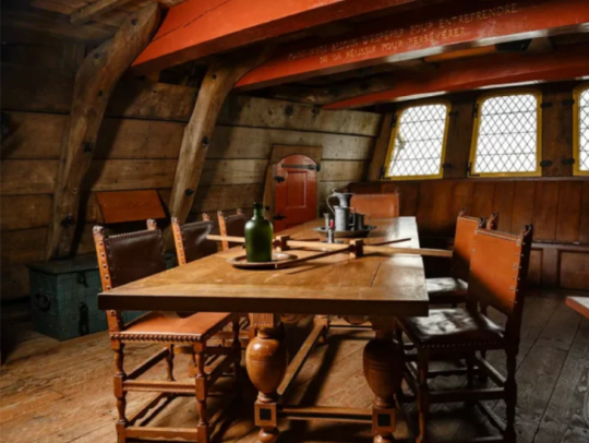 L'une des cabines de la réplique du Batavia, située aux Pays-Bas © Batavialand