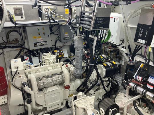 La cale d'Amelia avec sa motorisation hybrid parallèle