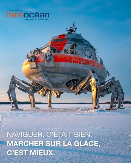 Tara s'est équipée de pattes mécanique pour améliorer ses performances dans la banquise