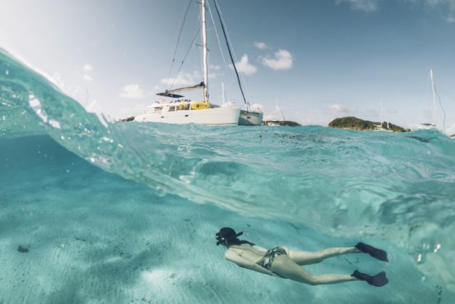 El ocio en el ancla es esencial para las vacaciones en catamarn