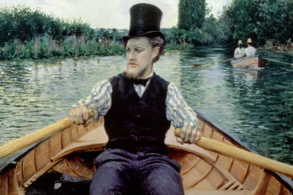 Canotier au Chapeau Haut de Forme, Gustave Caillebotte, 1877-1878