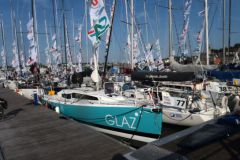 Le Glaz, un velero JPK 10.80 patrocinado por el Crédit Agricole du Finistère, durante el Tour du Finistère 2019