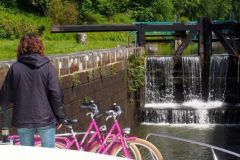 Las esclusas con compuertas han permitido la navegacin en todas las estaciones (Canal de Ille et Rance)